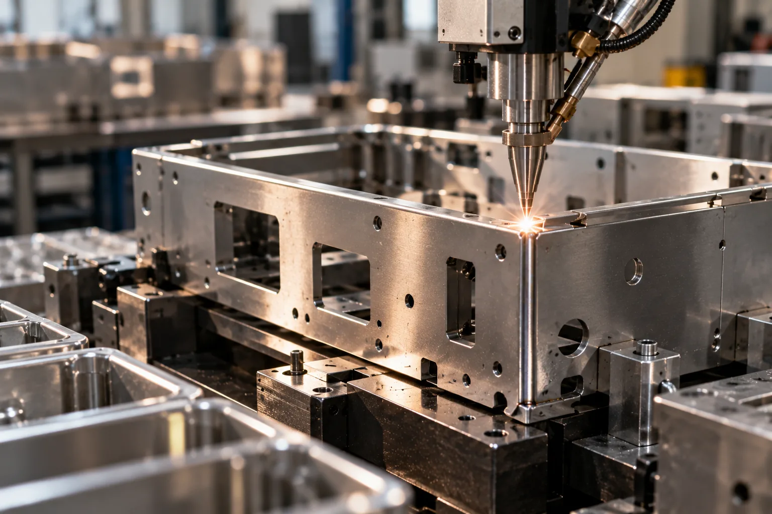 ステンレスエンクロージャへのファイバーレーザー溶接 — 精密な狭シーム溶接 — WERIX Metal precision sheet metal fabrication ステンレスエンクロージャへのファイバーレーザー溶接 — 精密な狭シーム溶接